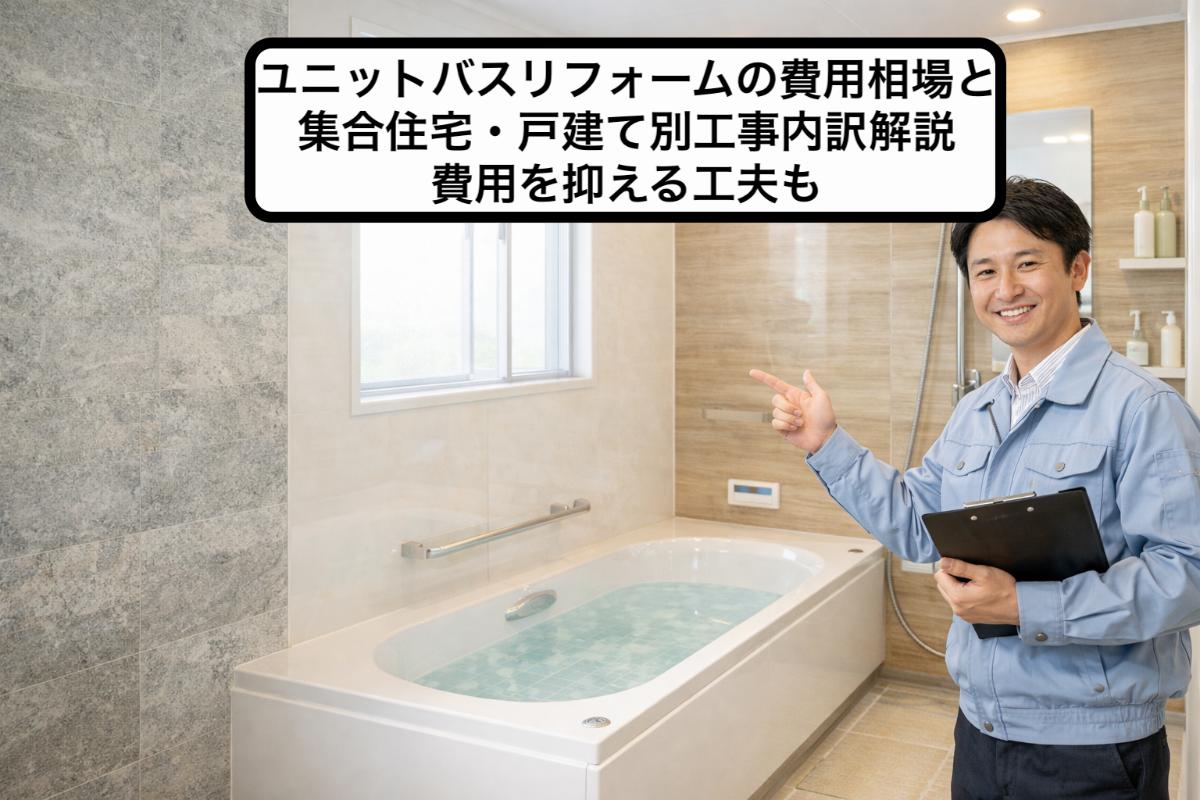 ユニットバスリフォームの費用相場と集合住宅・戸建て別工事内訳解説 
