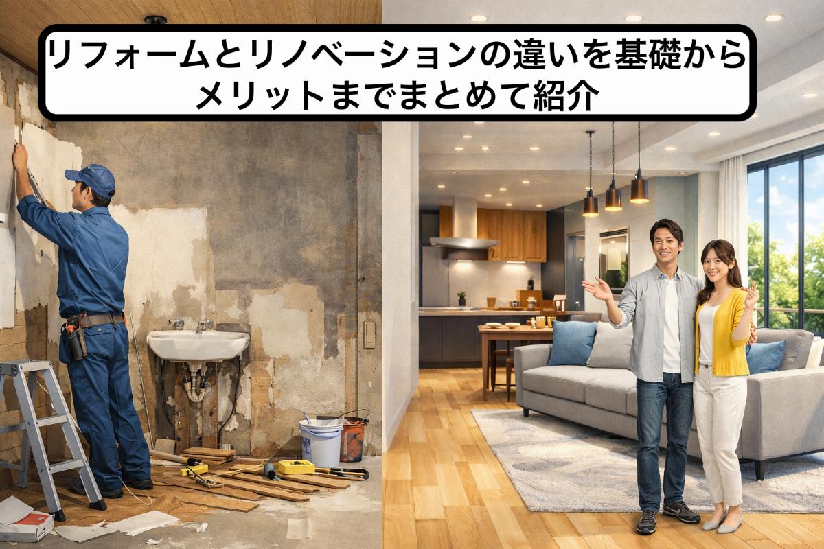 リフォームとリノベーションの違いを基礎からメリットまでまとめて紹介