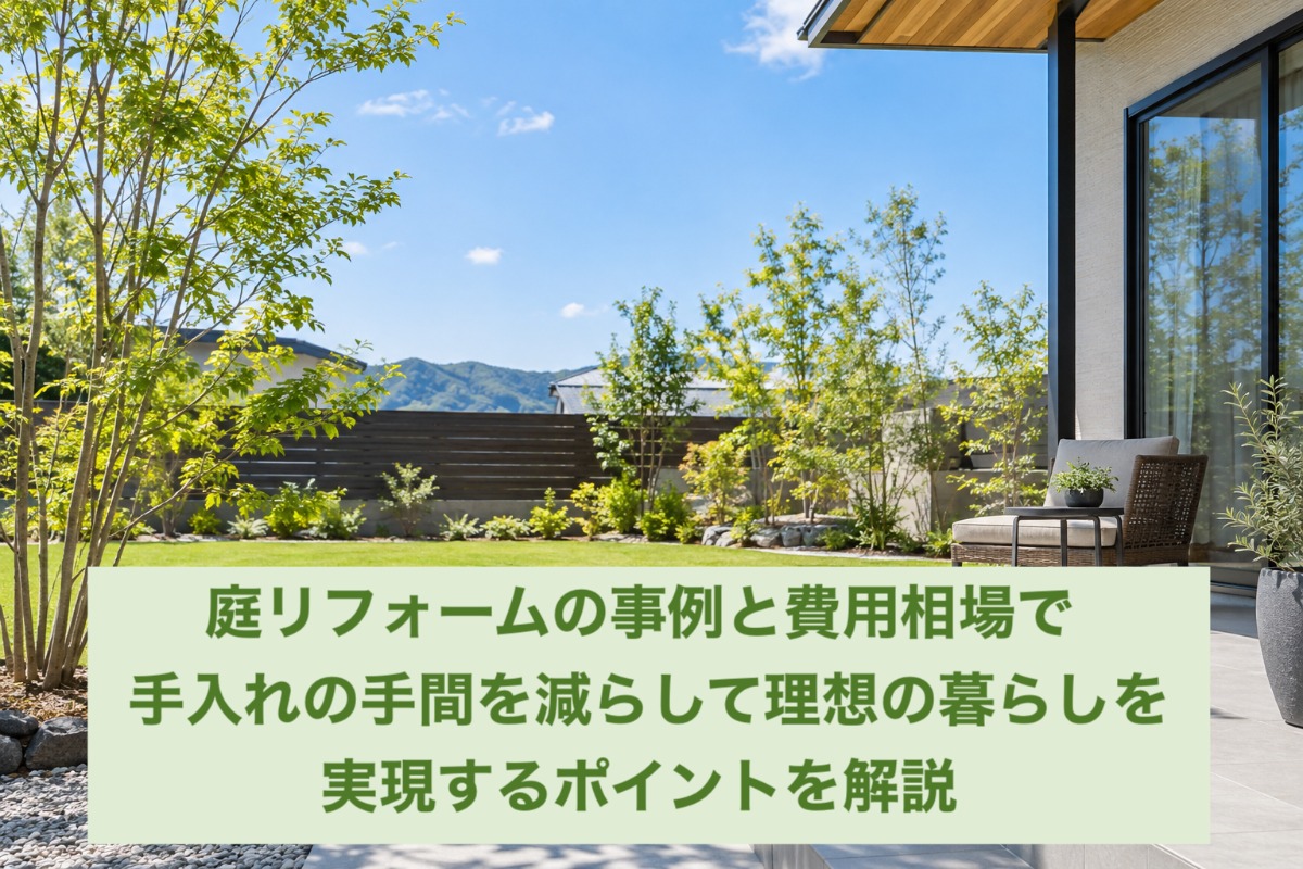 庭リフォームの事例と費用相場で手入れの手間を減らして理想の暮らしを実現するポイントを解説
