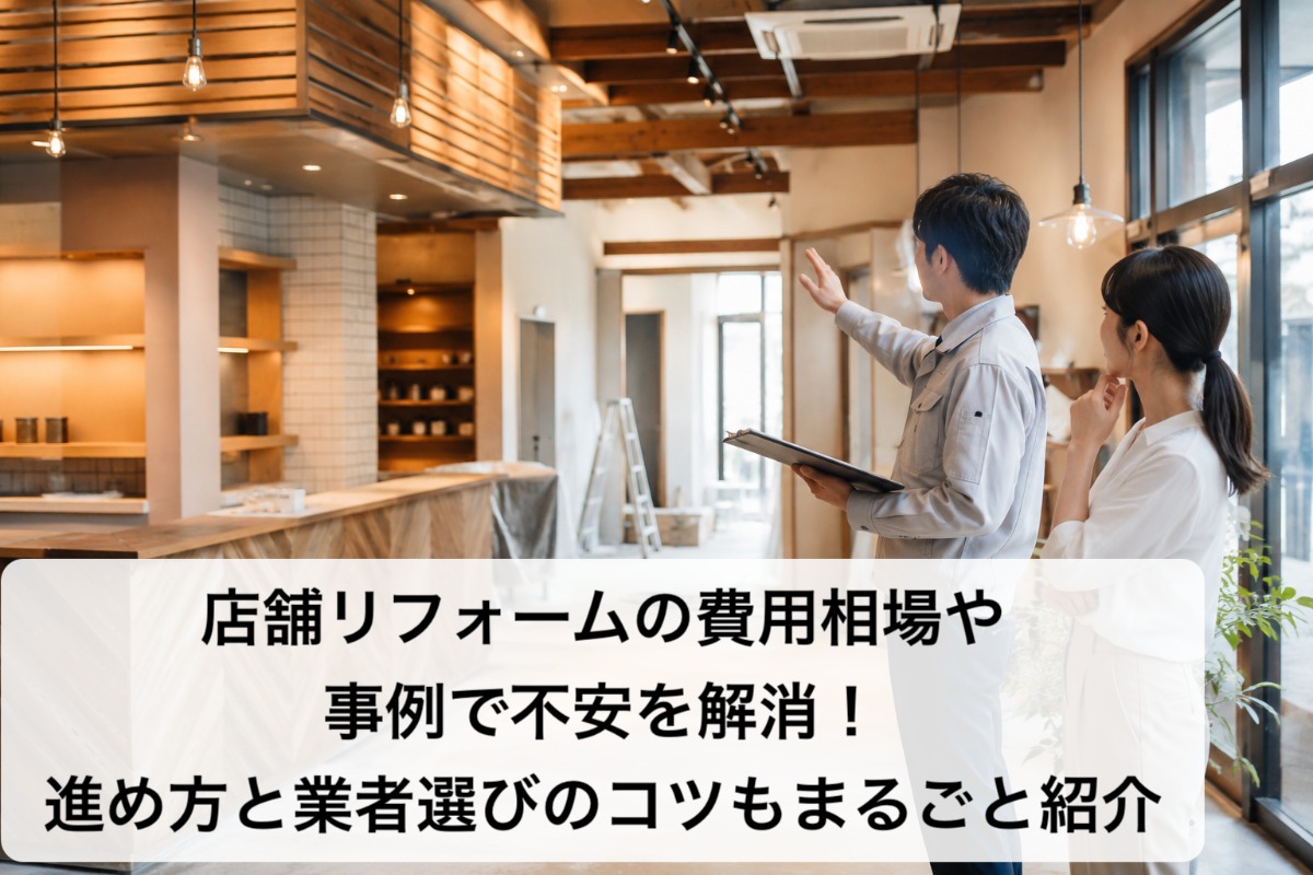 店舗リフォームの費用相場や事例で不安を解消!進め方と業者選びのコツもまるごと紹介