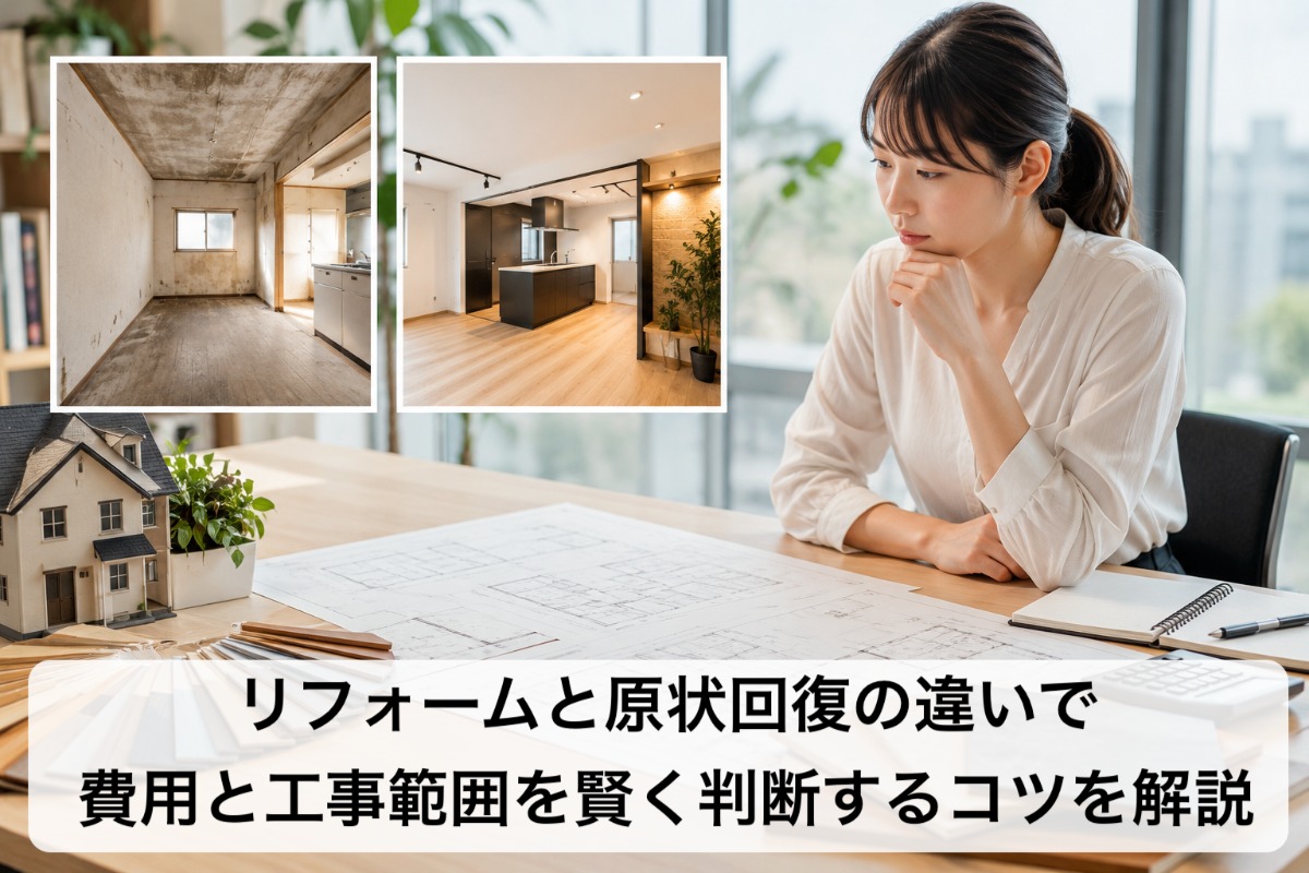 リフォームと原状回復の違いで費用と工事範囲を賢く判断するコツを解説